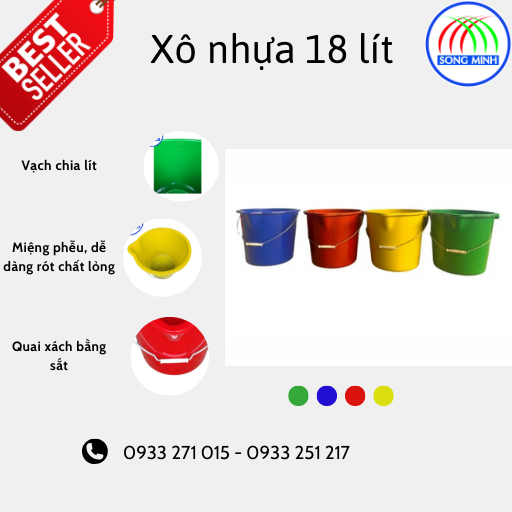 Xô nhựa 18 lít Xô nhựa 18 lít