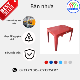 Bàn nhựa chữ nhật Bàn nhựa chữ nhật