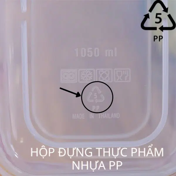 Ký hiệu nhựa PP trên hộp thực phẩm