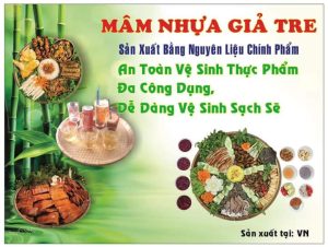 Mâm nhựa giả tre