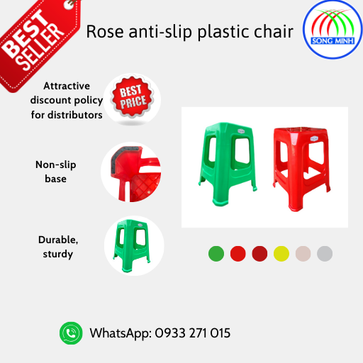 Rose anti-slip plastic chair Rose anti-slip plastic chair