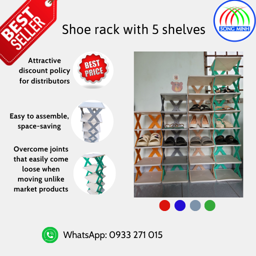 Shoe rack with 5 shelves Shoe rack with 5 shelves
