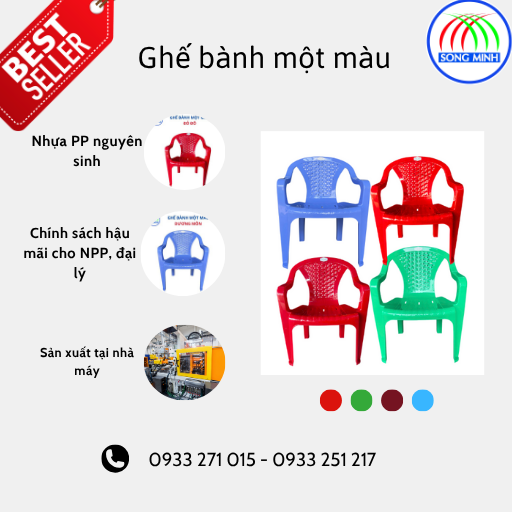 GHẾ BÀNH MỘT MÀU SONG MINH