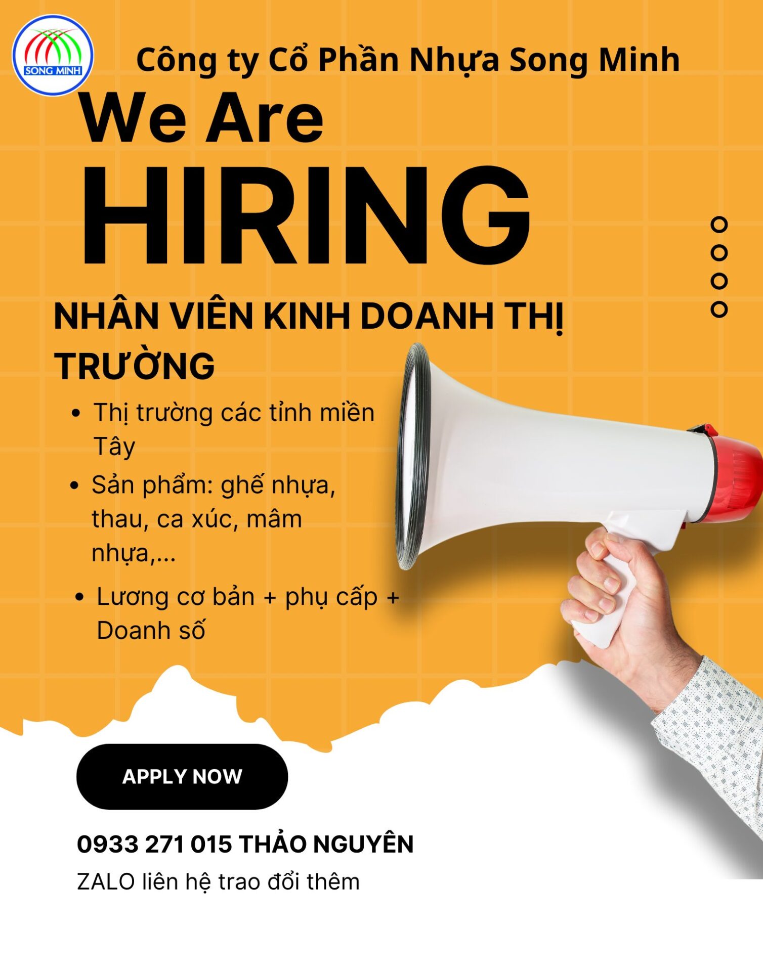Tuyển dụng nhân viên kinh doanh thị trường ngành nhựa